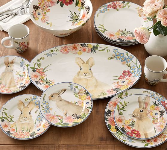 floral ceramic plates