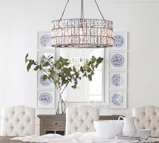 adeline faceted crystal round chandelier