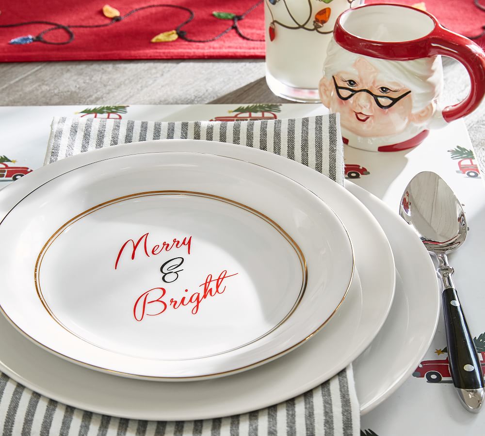 Merry & Bright Appetizer Plate, Set of 4 Pottery Barn