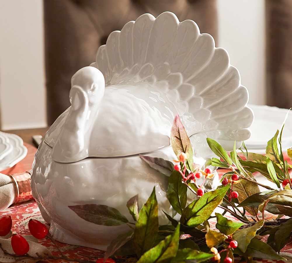 Turkey Soup Tureen with Ladle Pottery Barn