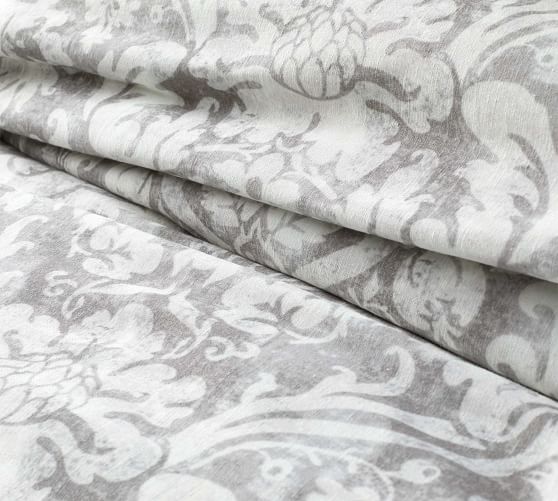 pottery barn duvet gray