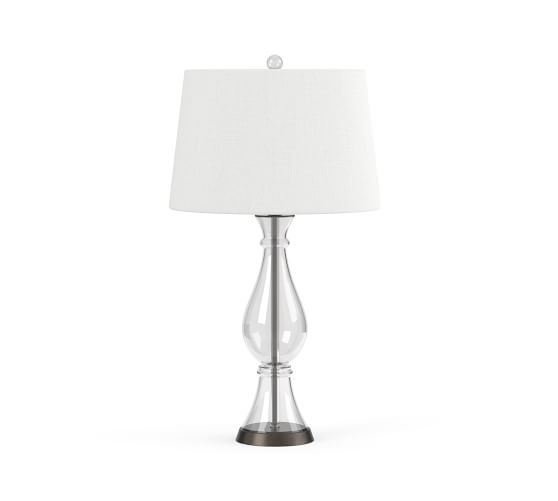 pottery barn crystal lamp