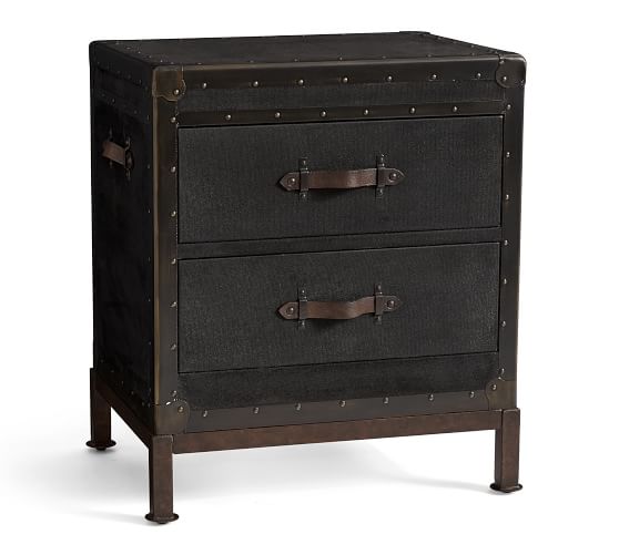 black trunk nightstand