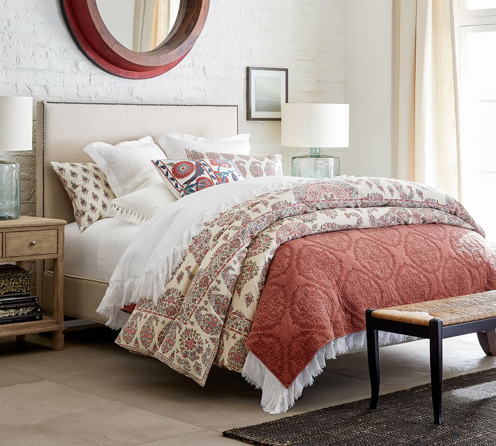 Remy Paisley Print Reversible Cotton Patterned Duvet Cover & Sham