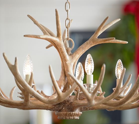 pottery barn antler lamp