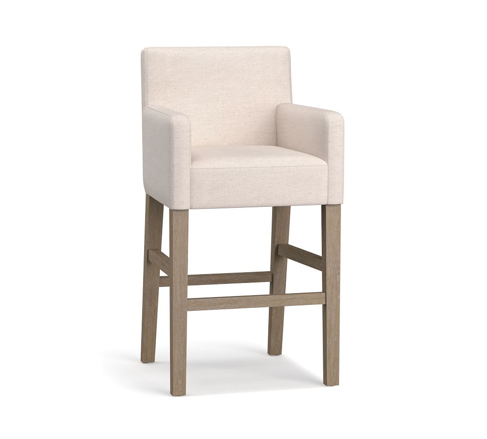 PB Classic Upholstered Bar Stool | Pottery Barn