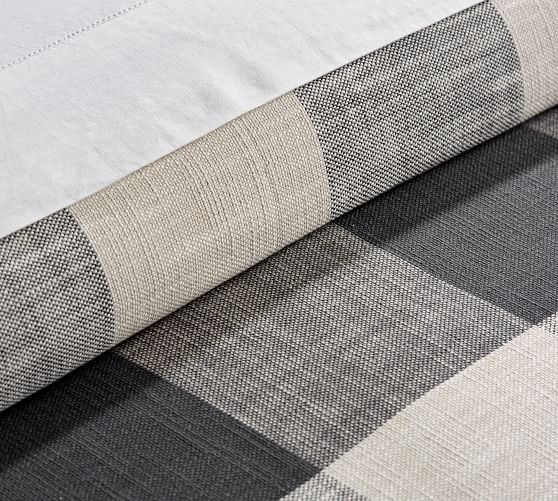 bryce check duvet cover