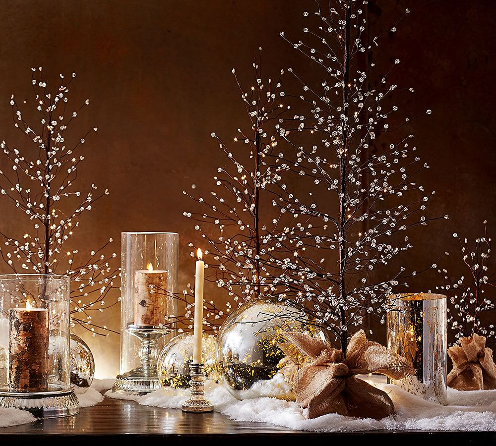 Simple Antique Mercury Hurricane Candle Holder Pottery Barn