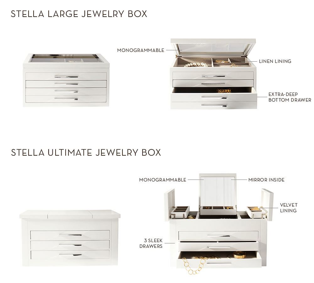 Stella Jewelry Boxes Dutch White Pottery Barn