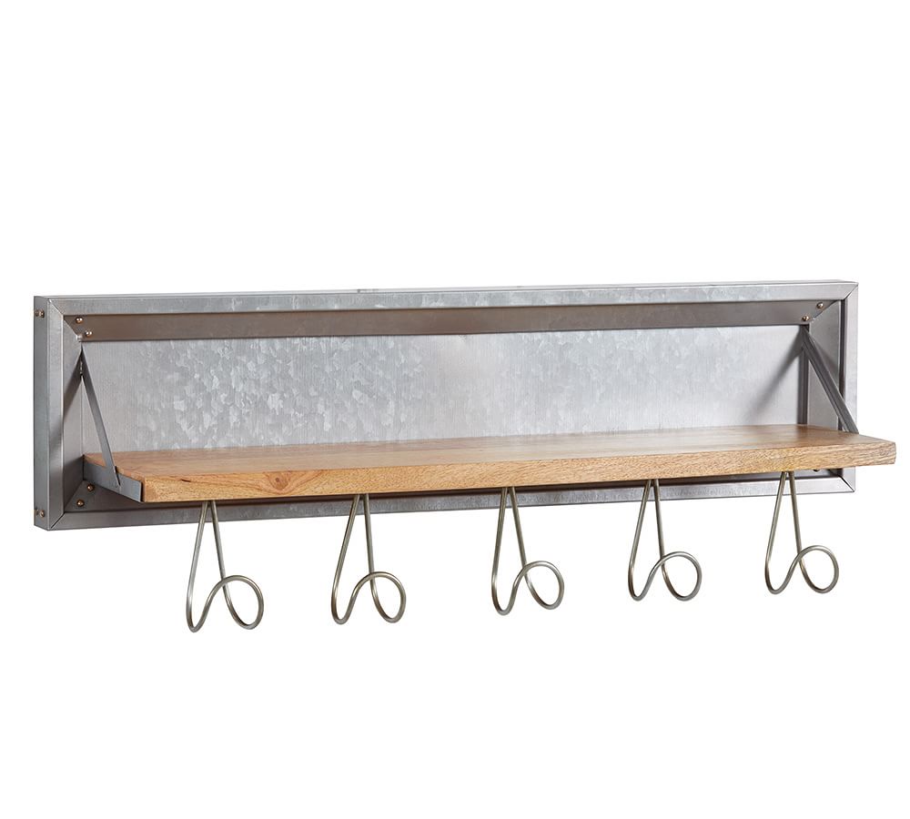 Galvanized System Row of Hooks Pottery Barn