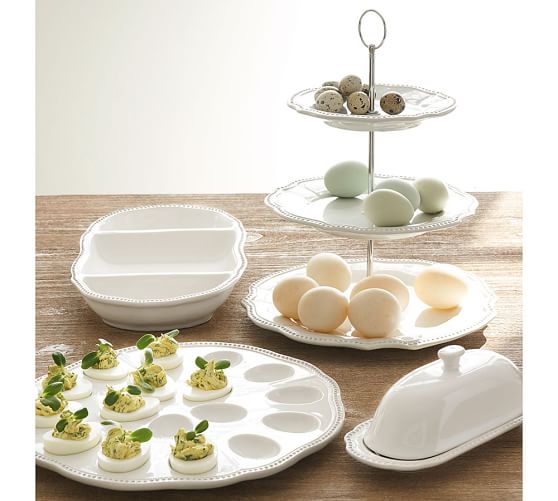 ceramic egg platter