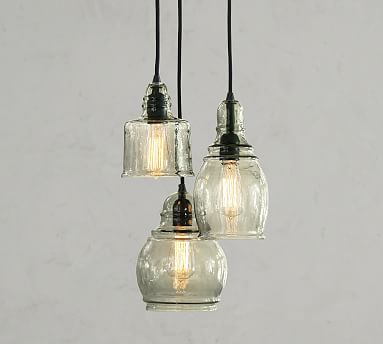 pottery barn glass light fixture