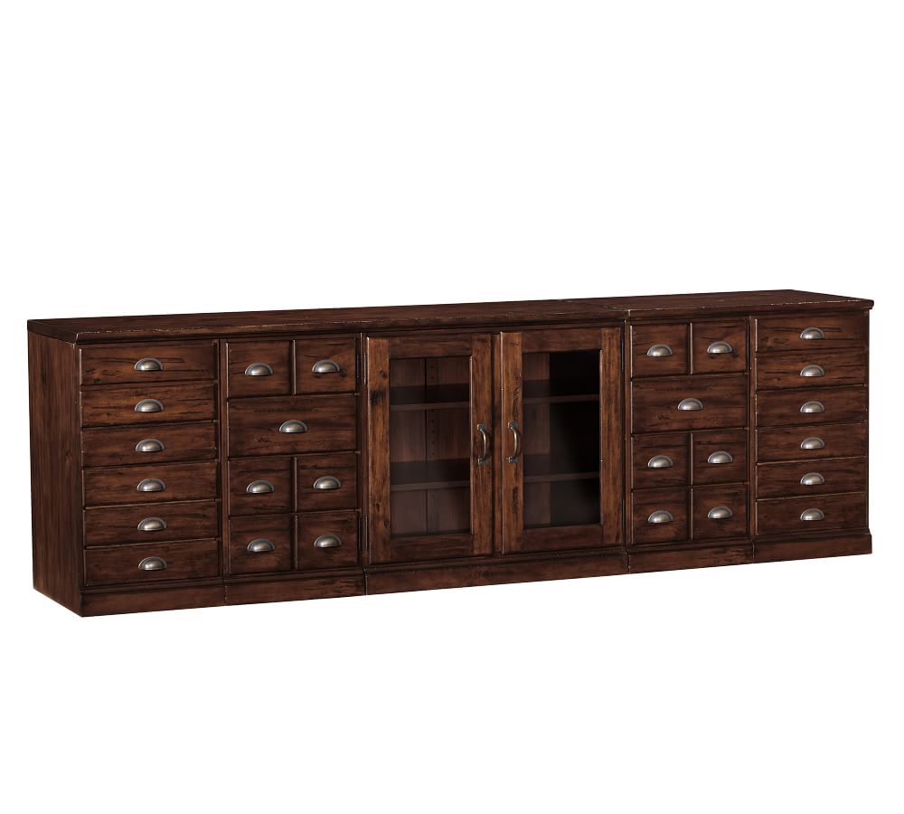 Printer's Media Console with Drawers Pottery Barn