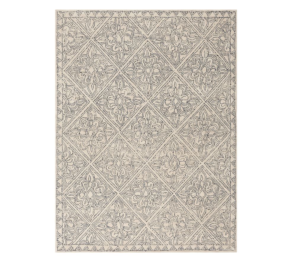 Blue Multi Emilie Rug Patterned Rugs Pottery Barn