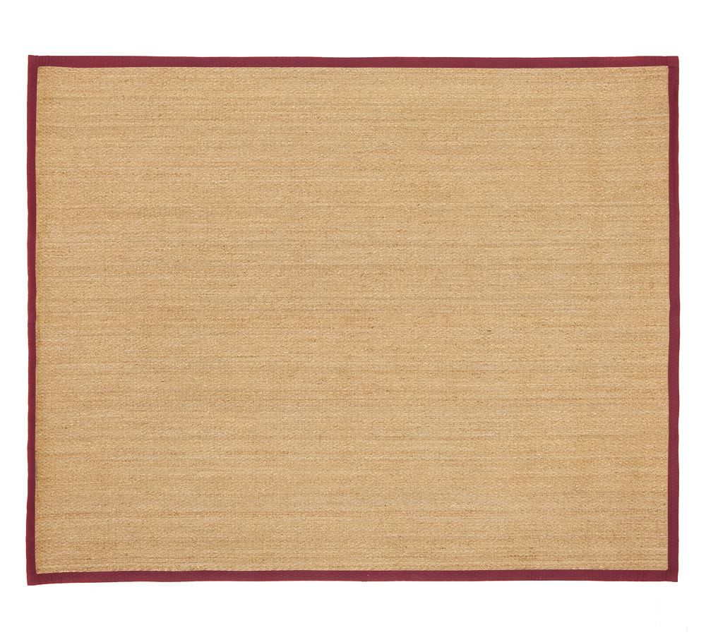 ColorBound Seagrass Rug Cardinal Red Pottery Barn