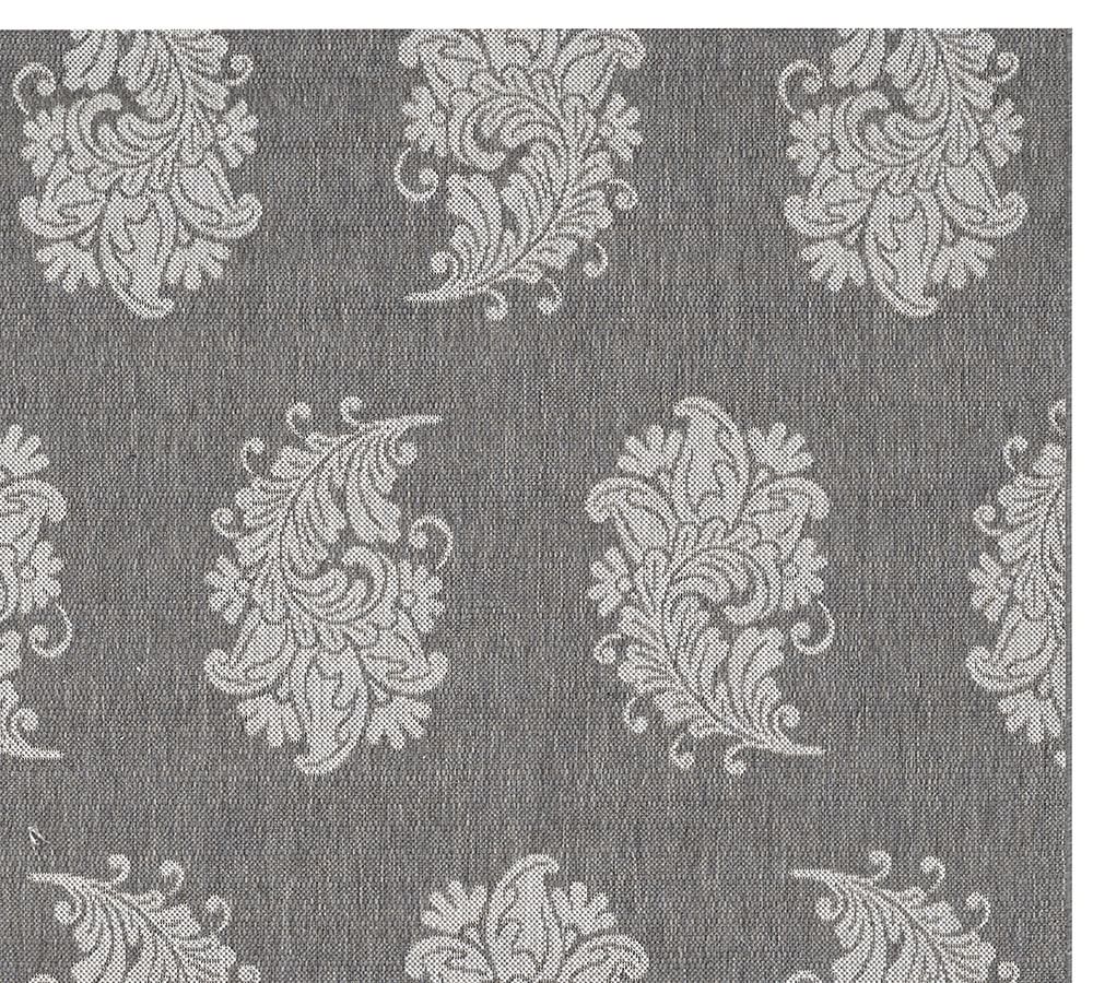 Paisley Jacquard Indoor/Outdoor Rug Pottery Barn