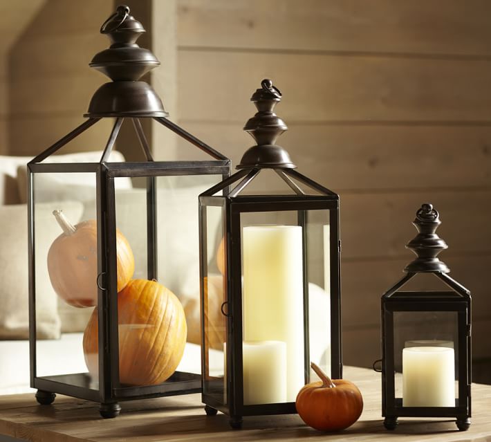 pottery barn lantern lamp