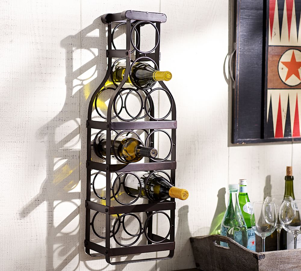 Wine Bottle WallMount Wine Rack Pottery Barn