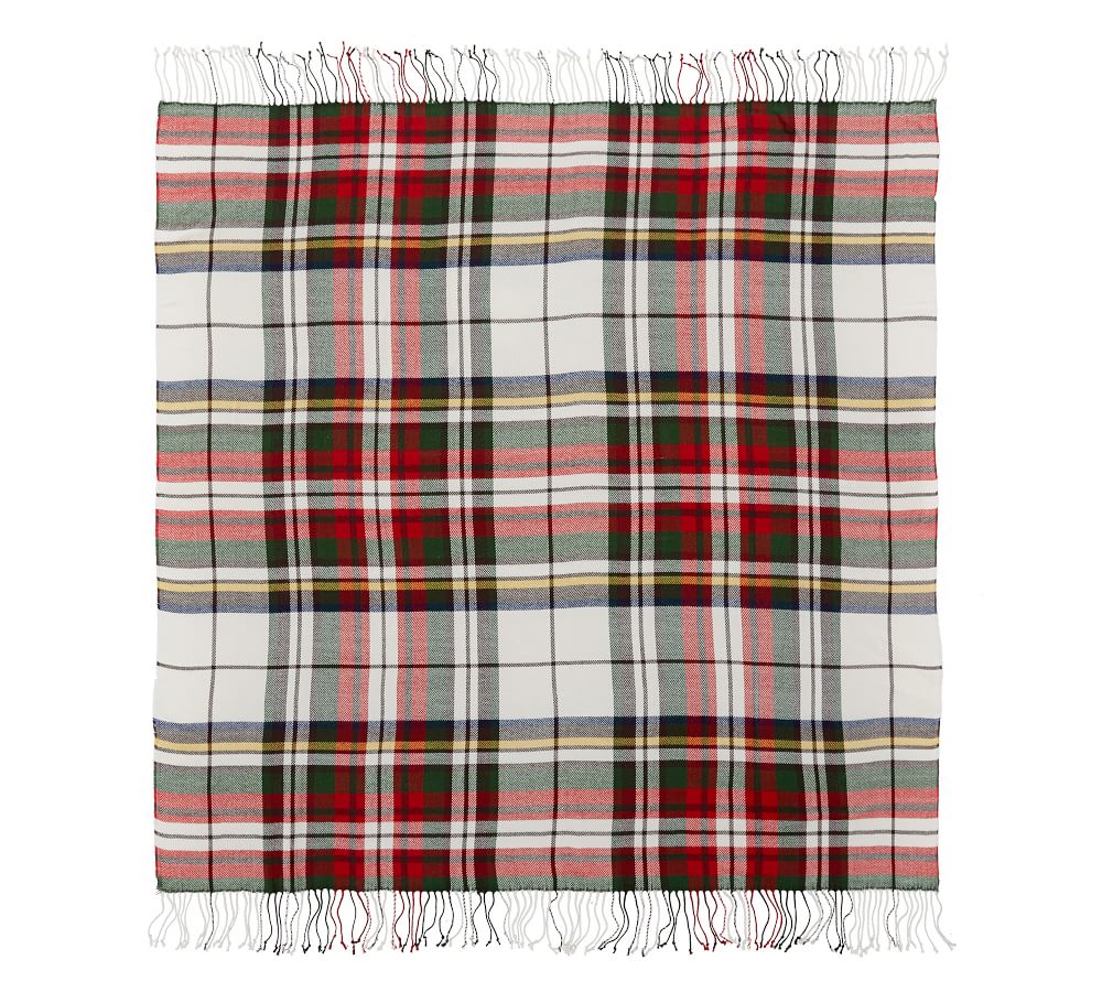 Denver Plaid Table Throw Pottery Barn