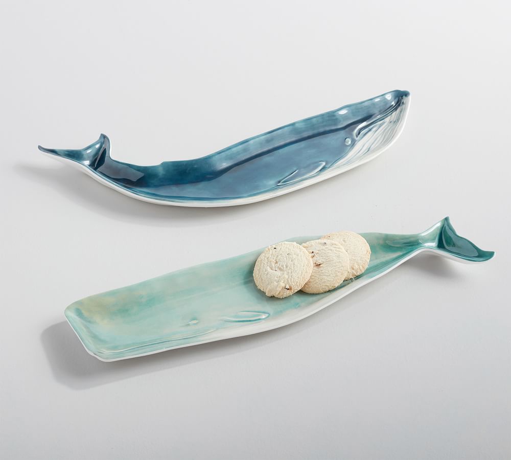 Whale Shaped Melamine Serving Platters Pottery Barn
