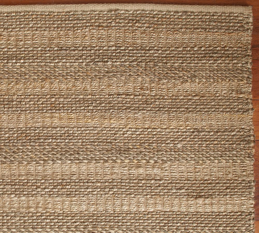 Twill Stripe Jute Rug Natural Pottery Barn