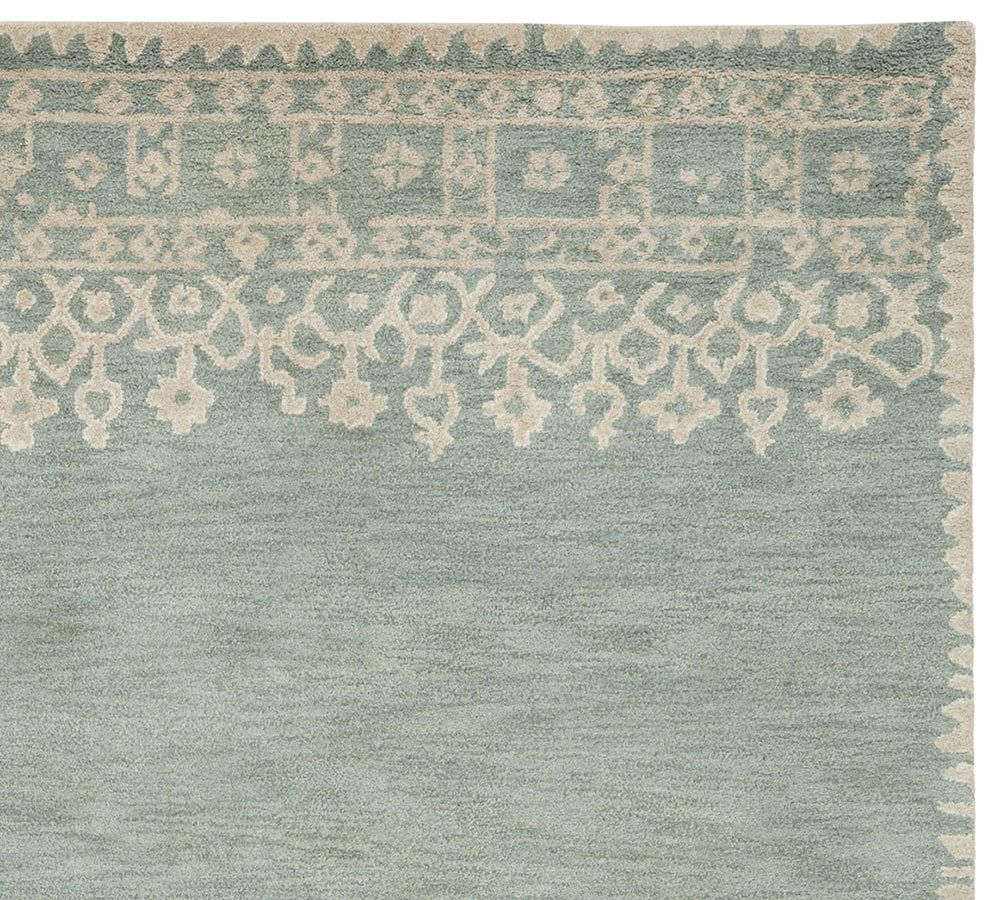 Desa Bordered HandTufted Wool Rug Pottery Barn