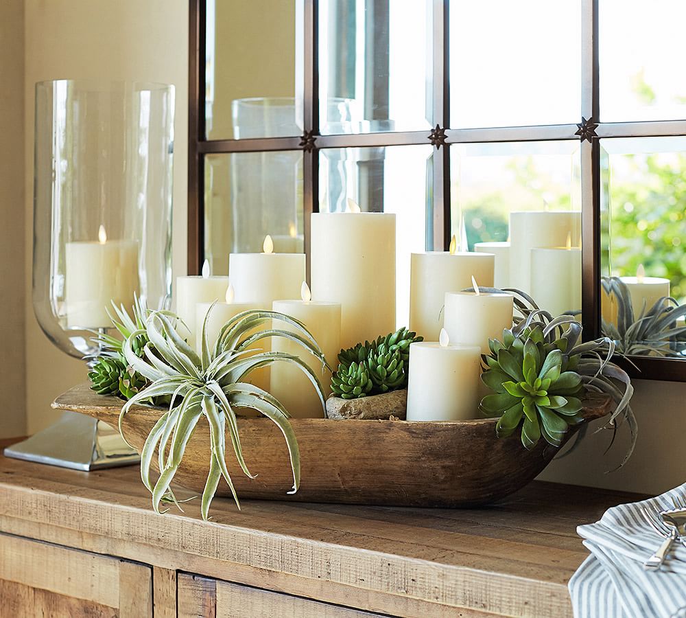 Premium Flickering Flameless Wax Pillar Candles Pottery Barn