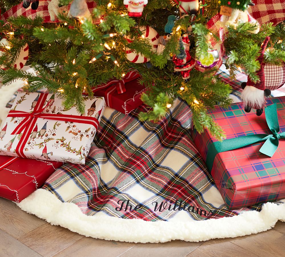Stewart Royal Ancient Tartan Plaid Christmas Tree Skirt main image 0