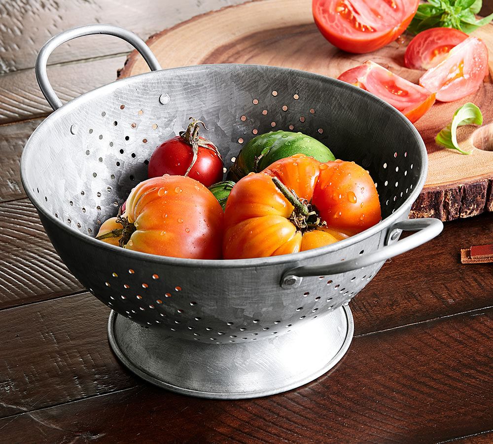 Galvanized Metal Colander | Kitchen Accessories | Pottery Barn