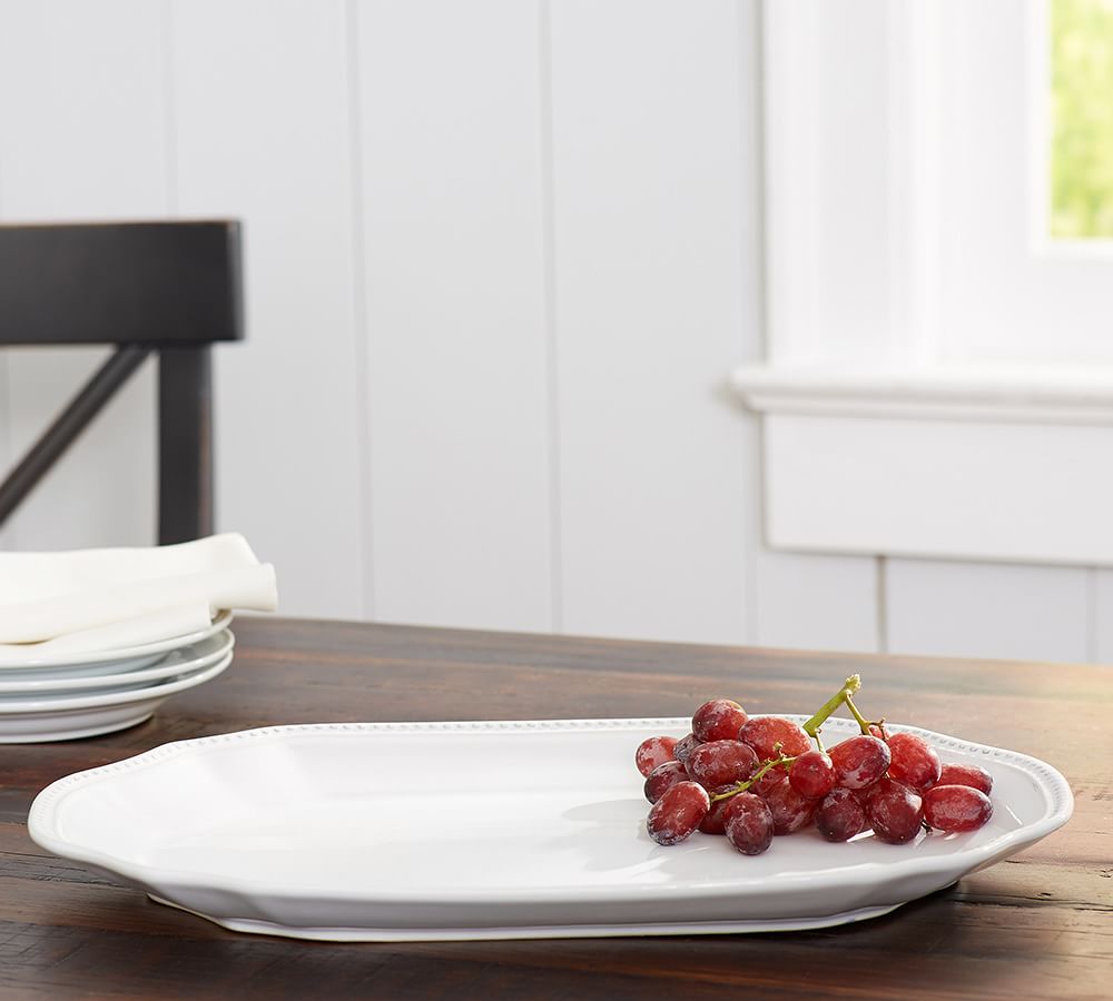 Leila Oval Serving Platter Pottery Barn