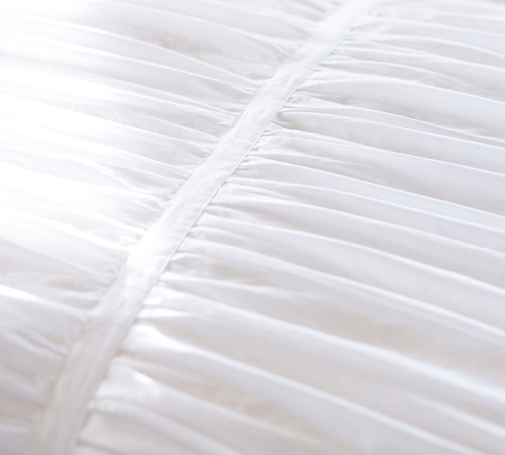 Hadley Ruched Cotton Duvet Cover & Shams Pottery Barn