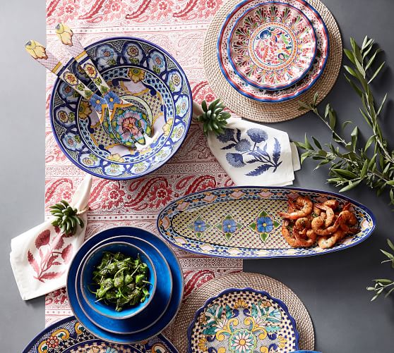 pottery barn plates and bowls