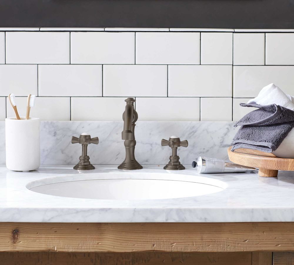 Frost Marble Bathroom Accessories Set Pottery Barn