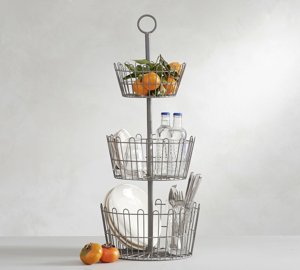 pottery barn hanging fruit basket