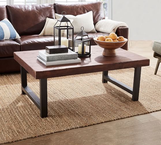 pottery barn rustic coffee table