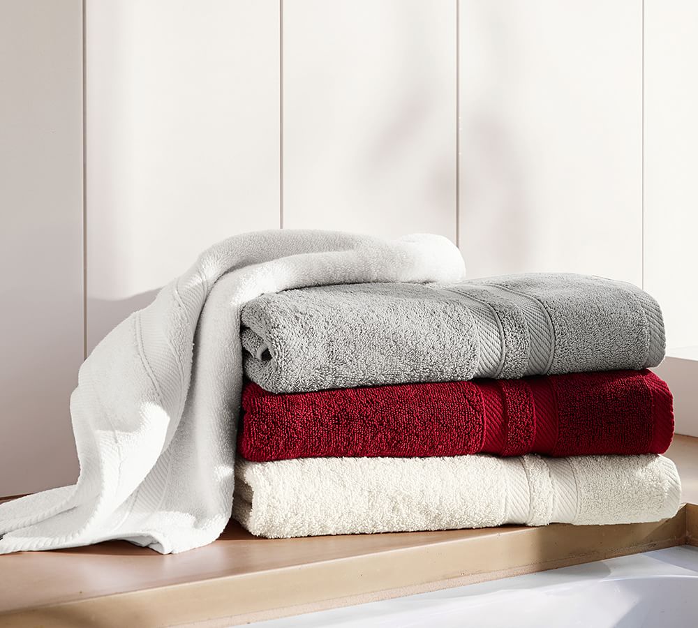 PB Essential 650Gram Weight Bath Towels Pottery Barn