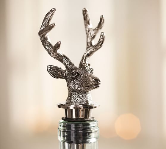 Pottery Barn Silver Stag Bottle Opener New with tag 