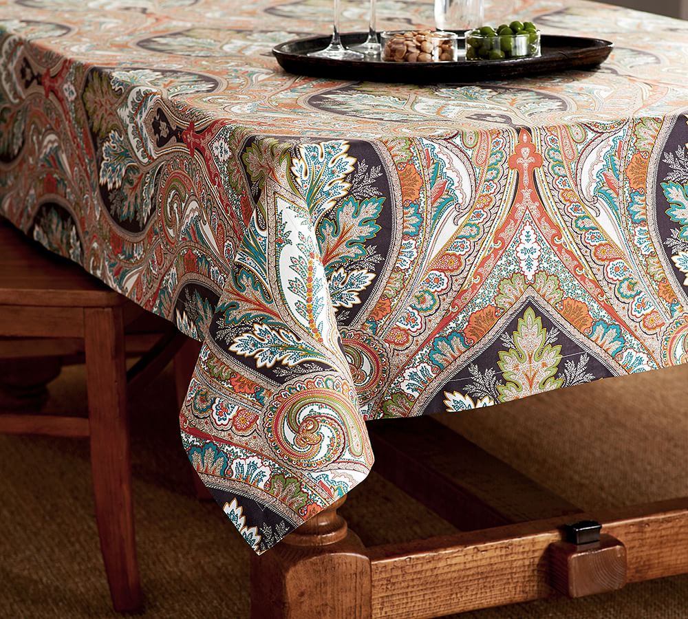 Anton Paisley Tablecloth Pottery Barn