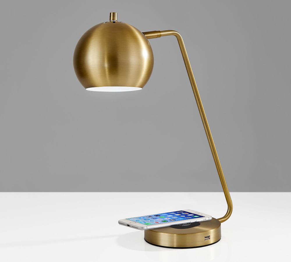 Abraham Charge LED Task Lamp Pottery Barn