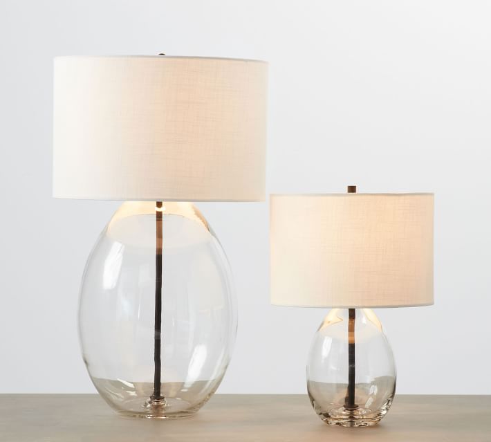 pottery barn glass table lamp