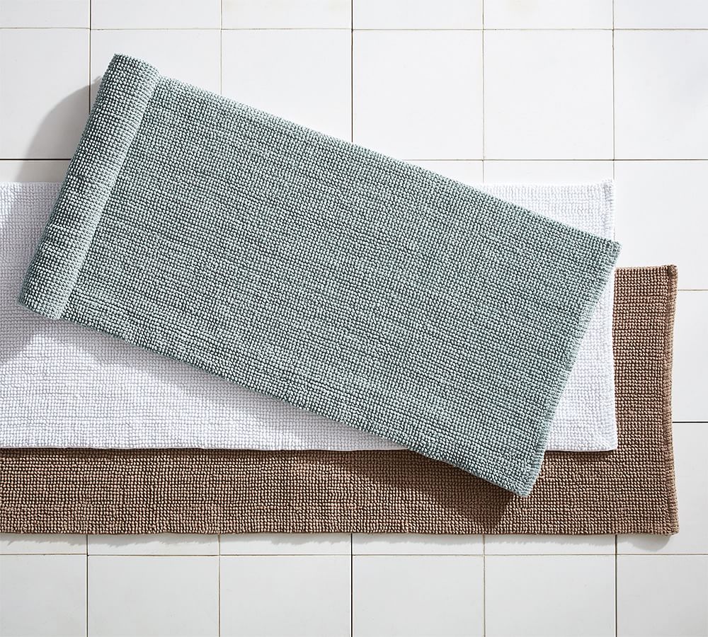 Textured Organic Bath Mat Double Wide Pottery Barn