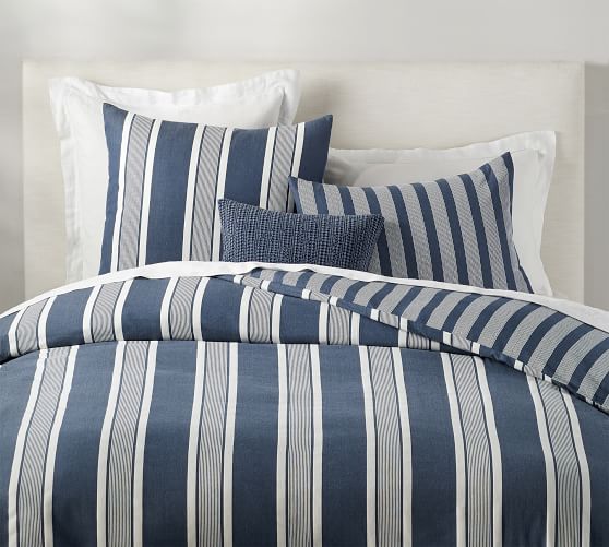 reversible stripe duvet cover