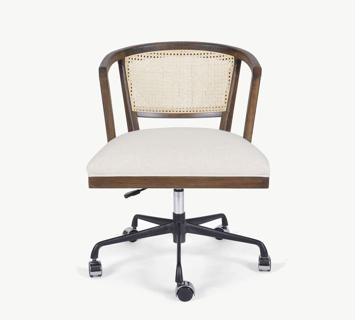 cane swivel desk chair