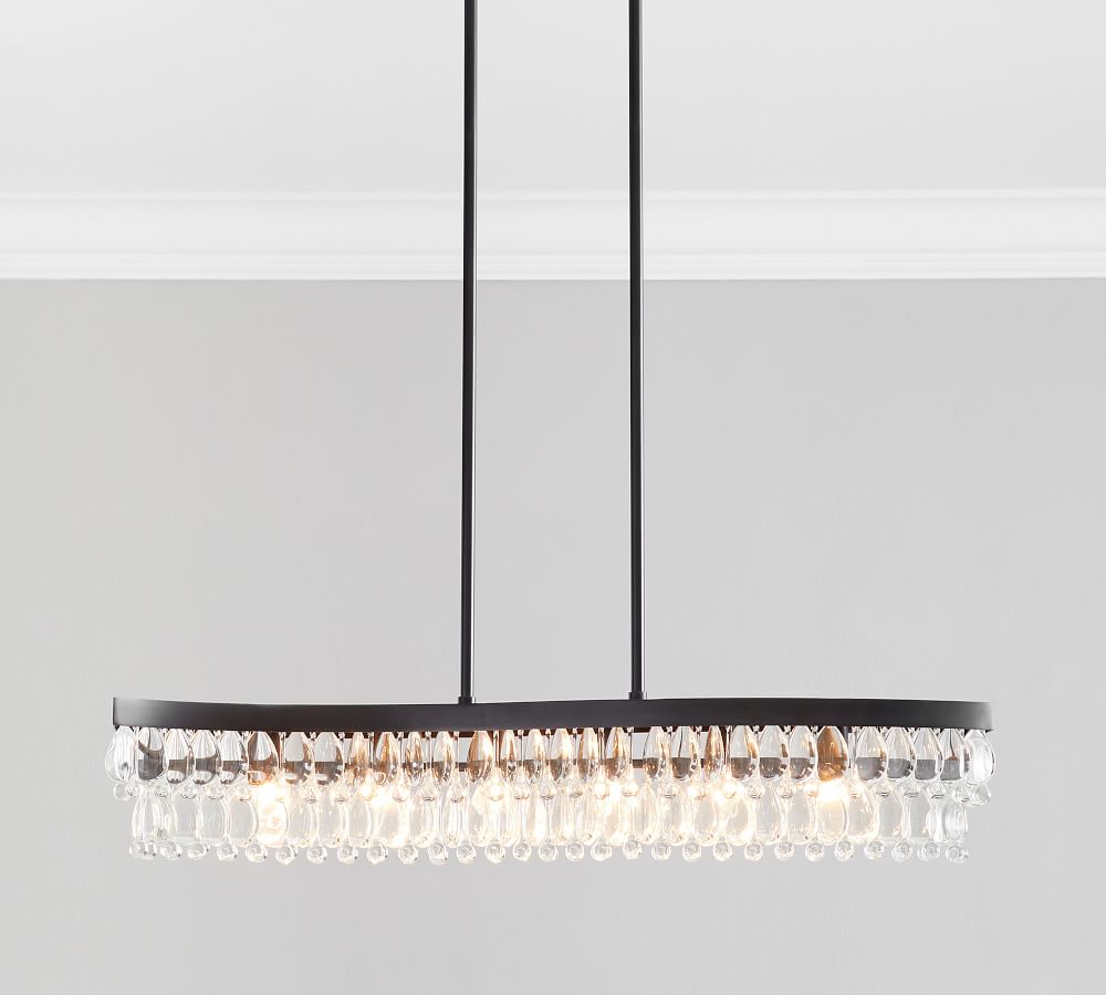 Clarissa Modern Wave Chandelier Pottery Barn