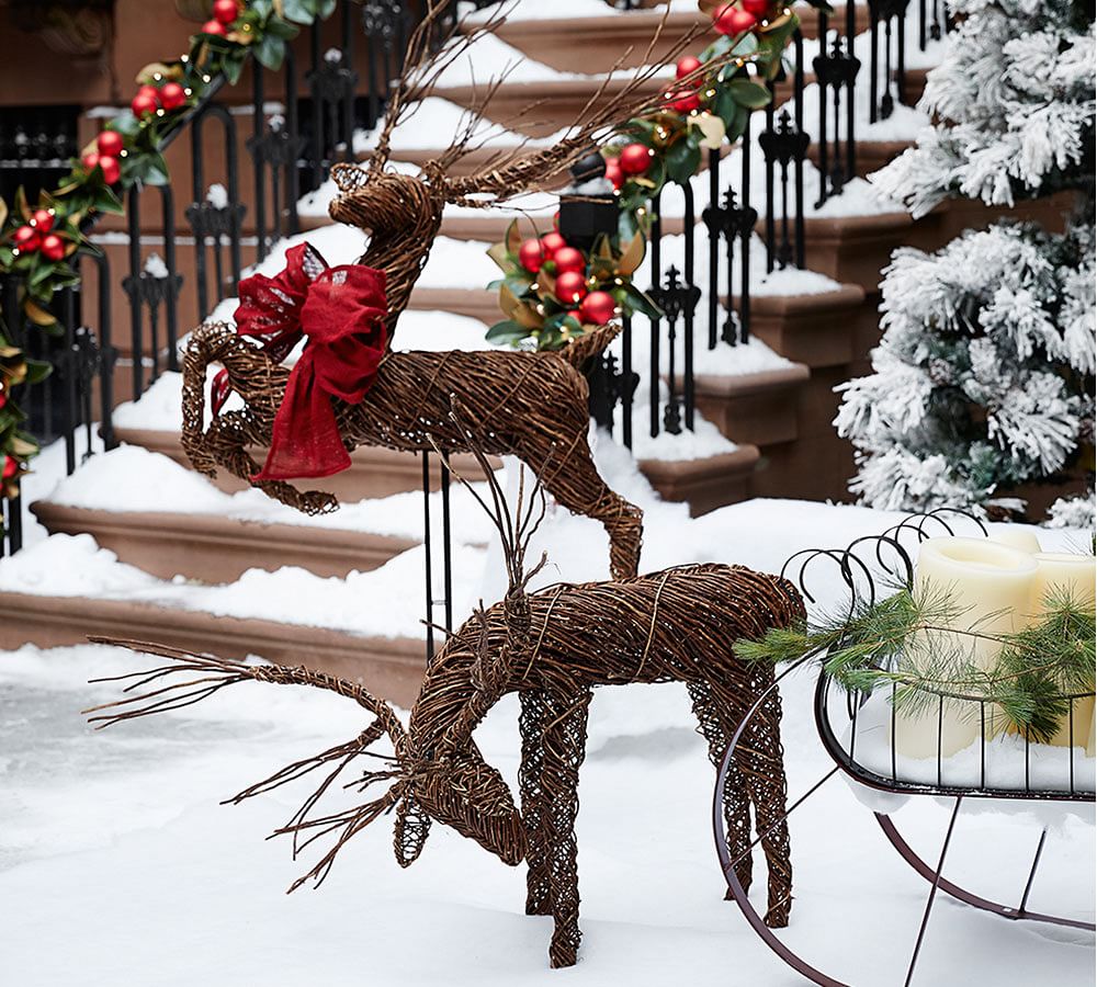 Outdoor Twig Deer Pottery Barn