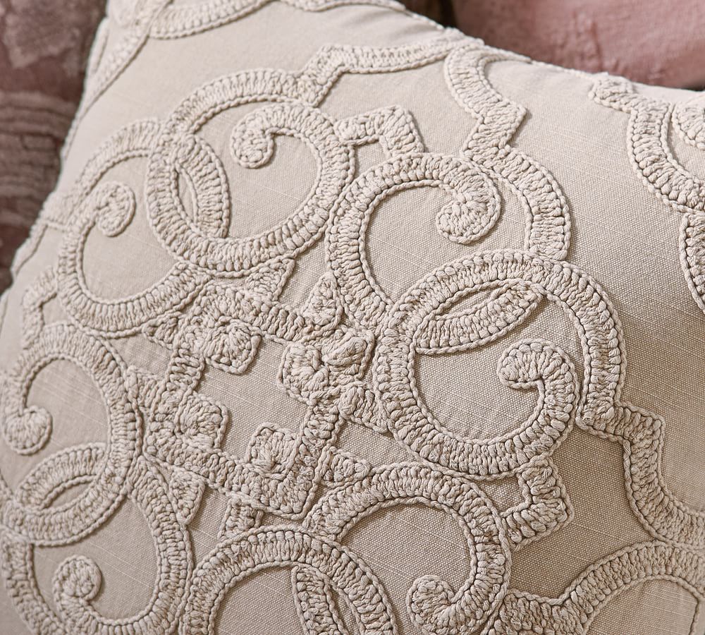 Drew Embroidered Pillow Covers Pottery Barn