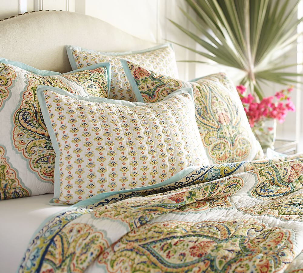 Quinn Wholecloth Quilt & Shams | Pottery Barn