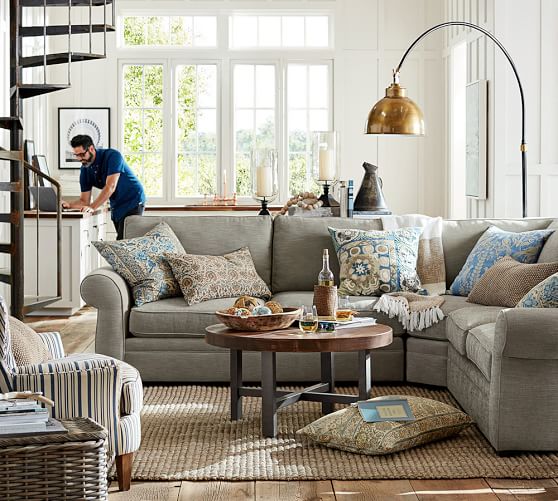 round coffee table in living room