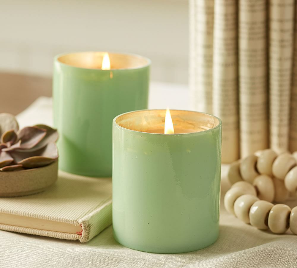 Seafoam Mercury Glass Scented Candle Pot Pottery Barn