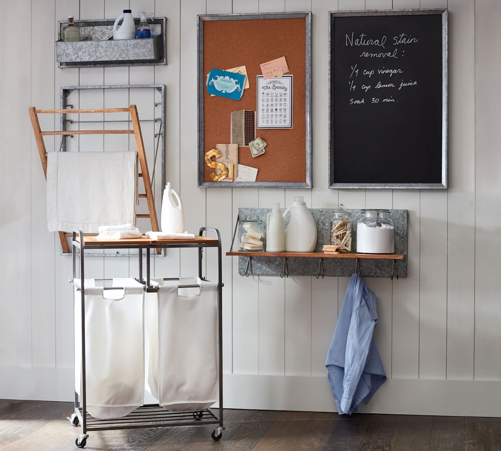 Galvanized Laundry Organization System Pottery Barn